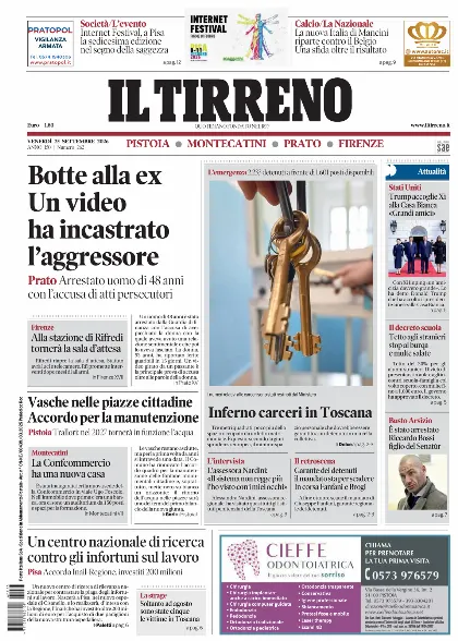 Prima pagina Il Tirreno