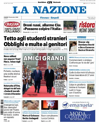 Prima pagina La Nazione