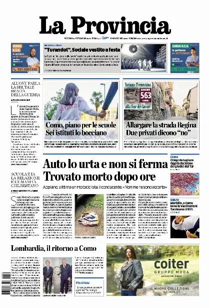 Prima pagina La Provincia