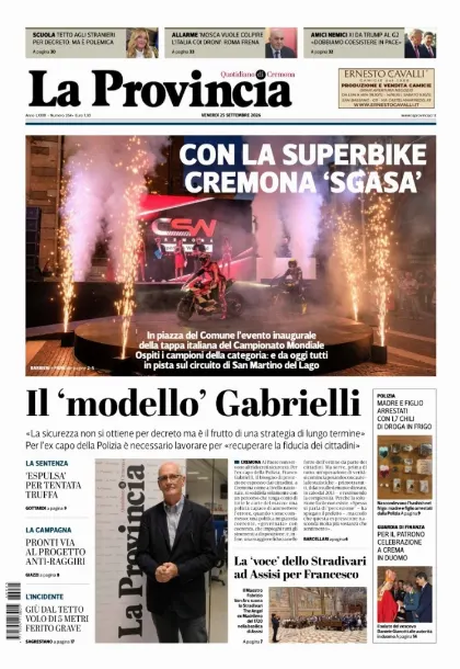 Prima pagina La Provincia