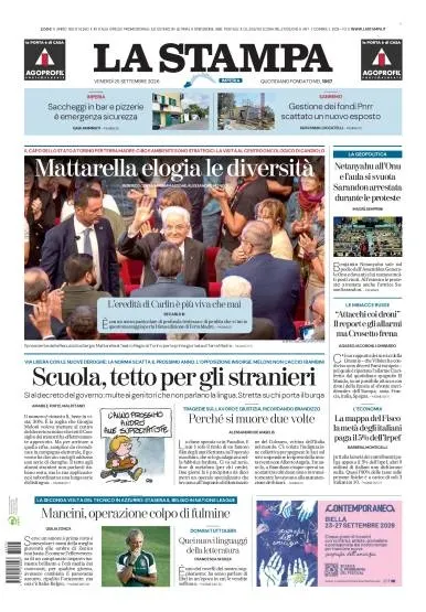 Prima pagina La Stampa | Imperia