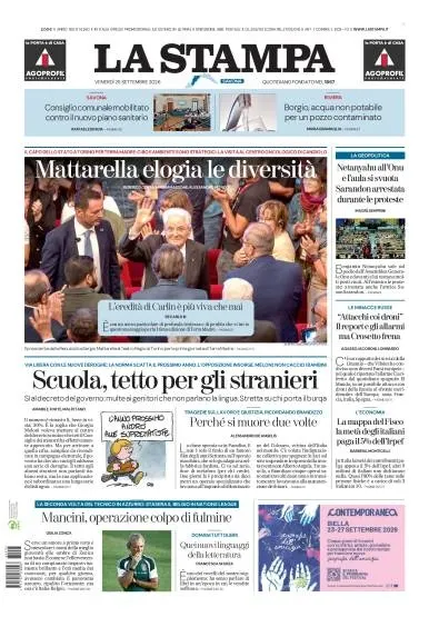 Prima pagina La Stampa | Savona