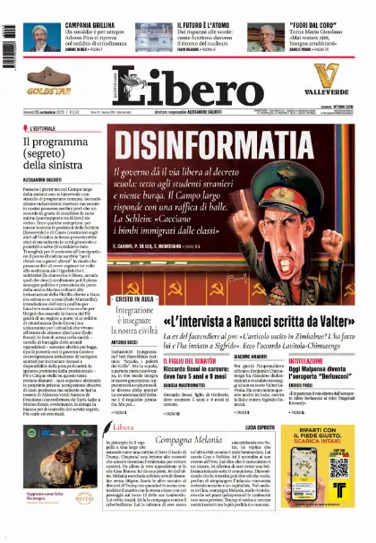 Prima pagina Libero