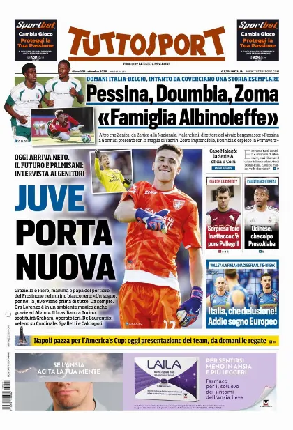Prima pagina Tuttosport
