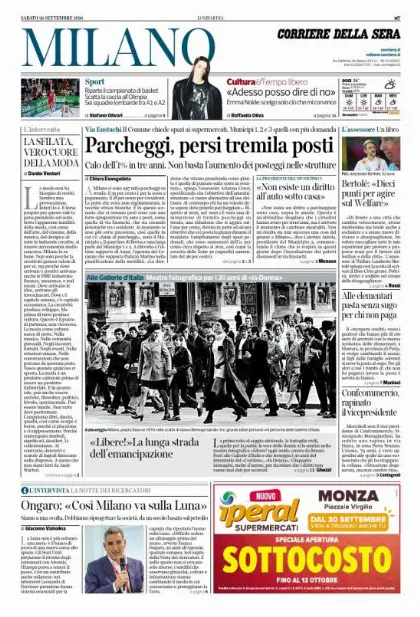 Prima pagina Corriere della Sera | Milano