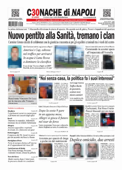 Prima pagina Cronache di Napoli