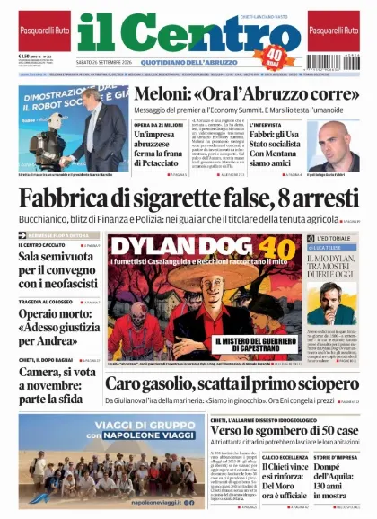 Prima pagina Il Centro | Chieti