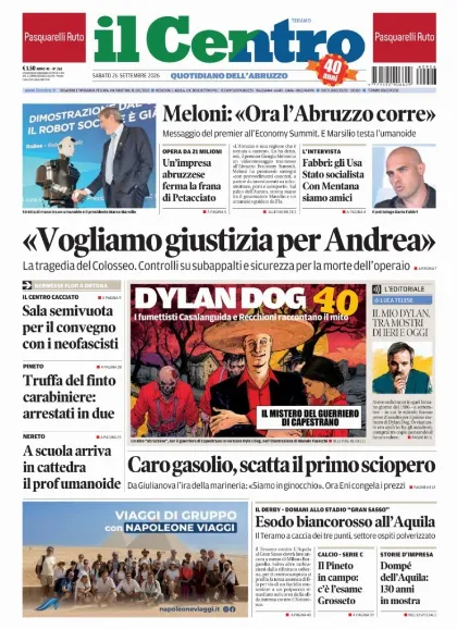Prima pagina Il Centro | Teramo