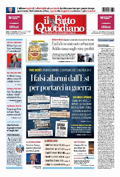Prima pagina Il Fatto Quotidiano