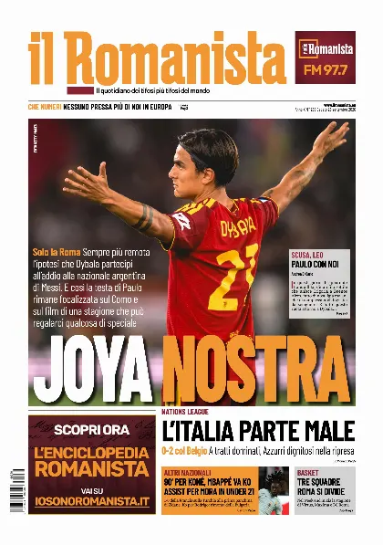 Prima pagina Il Romanista
