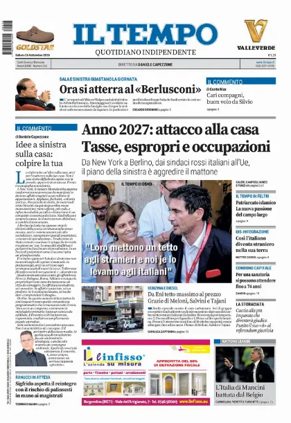 Prima pagina Il Tempo