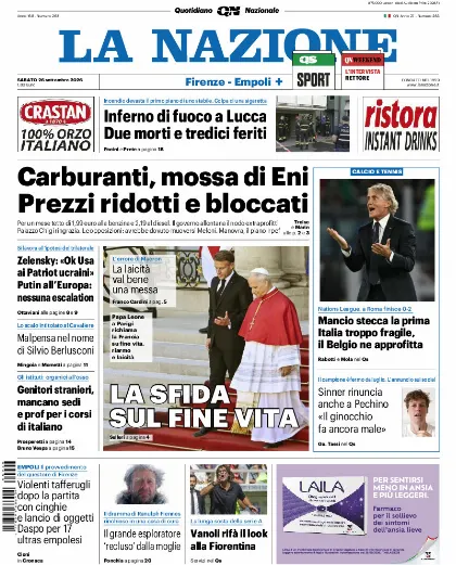 Prima pagina La Nazione