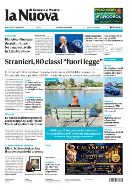 Prima pagina La Nuova di Venezia e Mestre | Venezia e Mestre