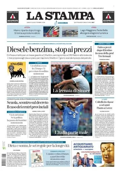 Prima pagina La Stampa | Novara