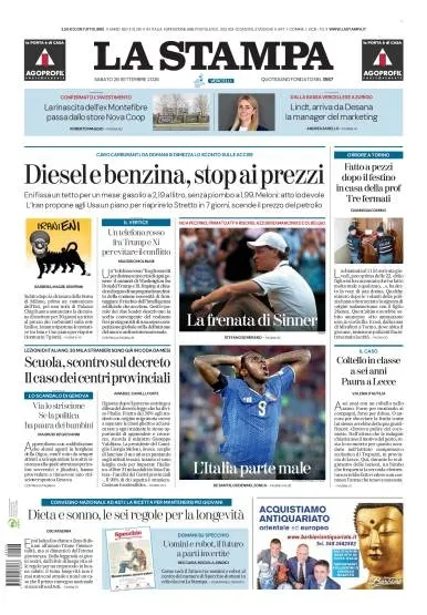 Prima pagina La Stampa | Vercelli