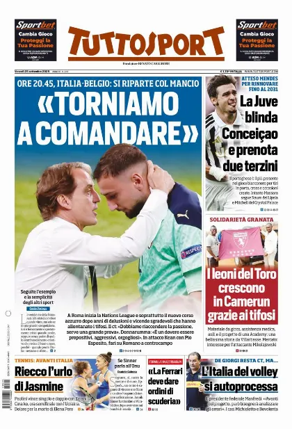 Prima pagina Tuttosport