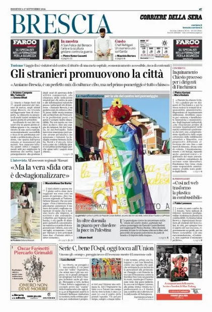 Prima pagina Corriere della Sera | Brescia