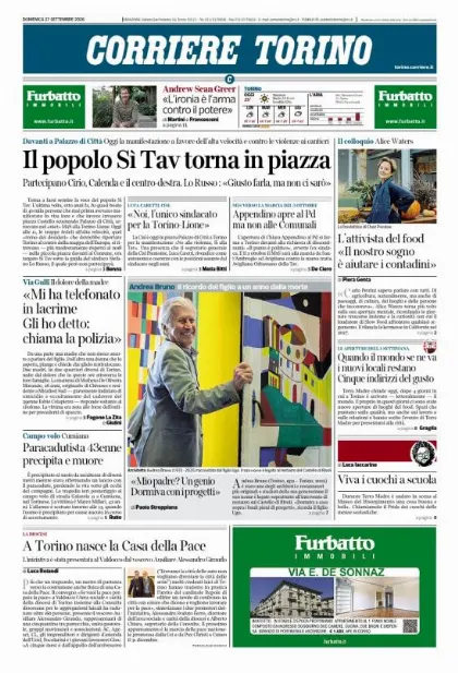 Prima pagina Corriere della Sera | Torino