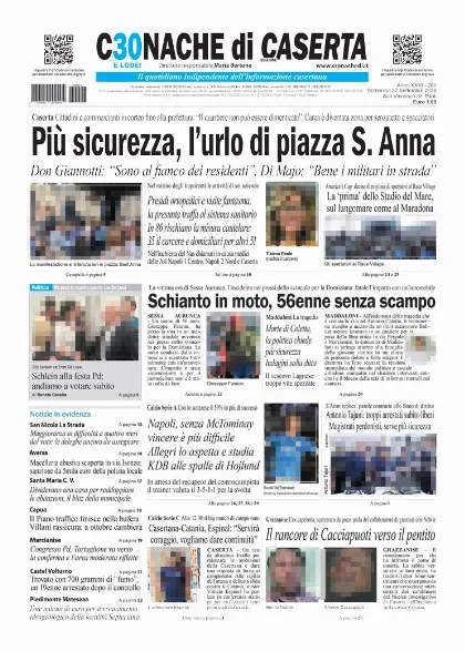 Prima pagina Cronache di Caserta