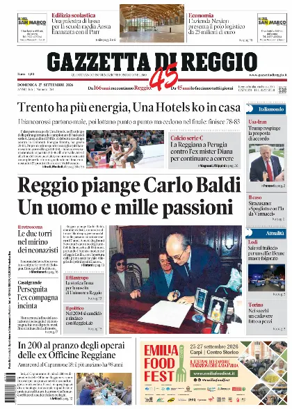 Prima pagina Gazzetta di Reggio