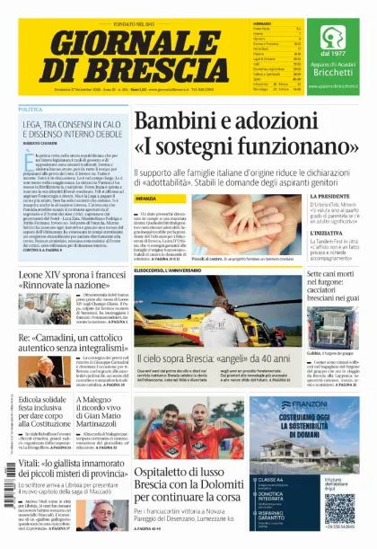 Prima pagina Giornale di Brescia