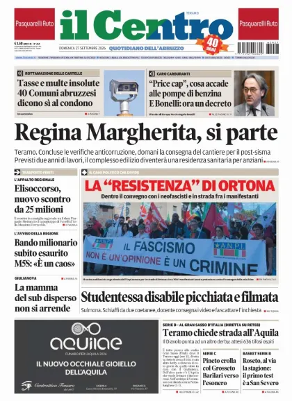 Prima pagina Il Centro | Teramo