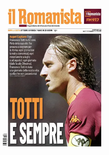 Prima pagina Il Romanista