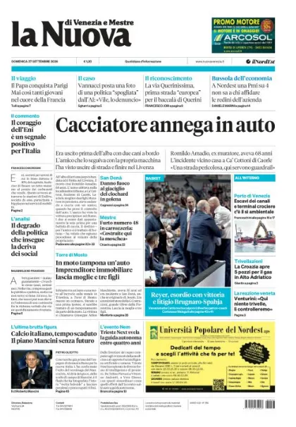 Prima pagina La Nuova di Venezia e Mestre | Venezia e Mestre