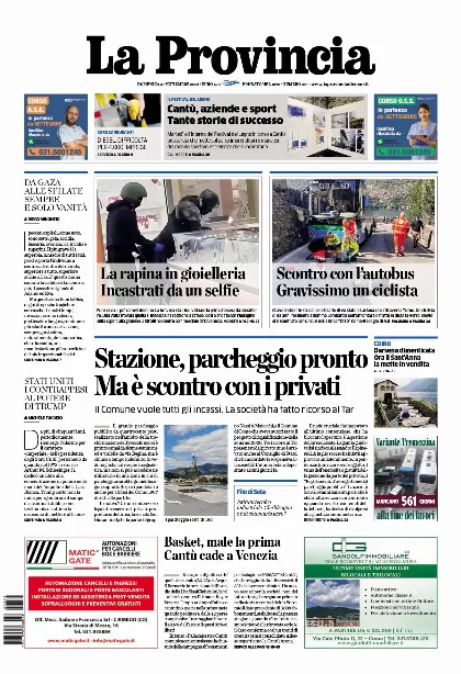 Prima pagina La Provincia