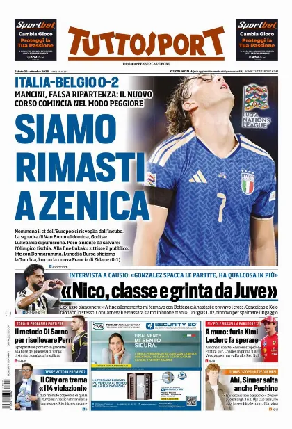 Prima pagina Tuttosport