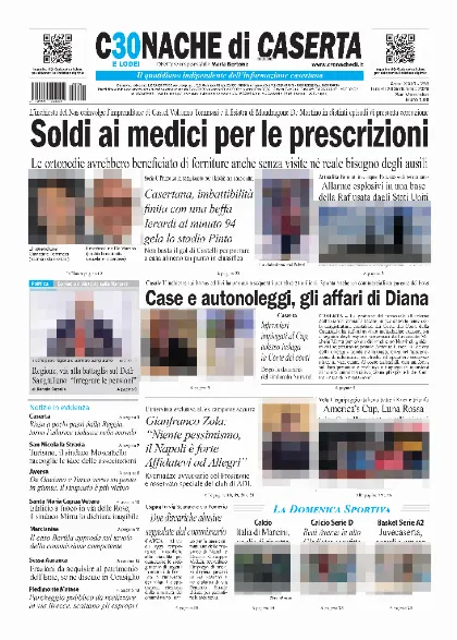 Prima pagina Cronache di Caserta