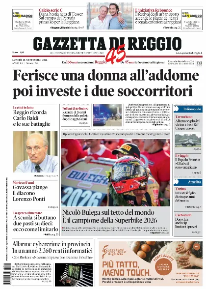 Prima pagina Gazzetta di Reggio