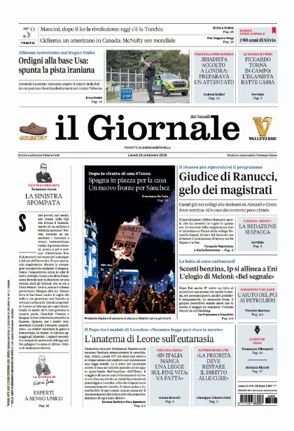 Prima pagina il Giornale