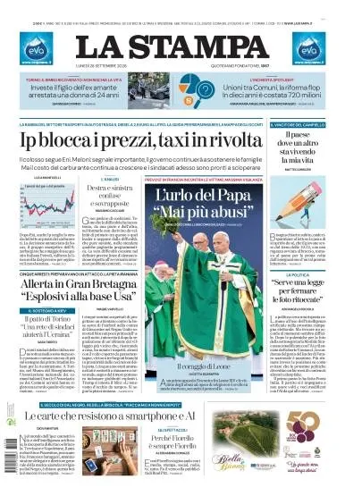 Prima pagina La Stampa