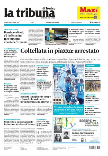 Prima pagina La Tribuna di Treviso | Treviso