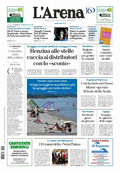 Prima pagina L'Arena