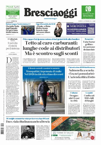 Prima pagina Bresciaoggi