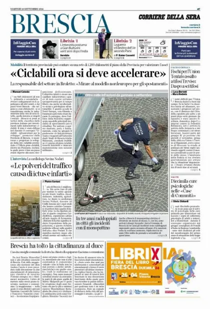 Prima pagina Corriere della Sera | Brescia
