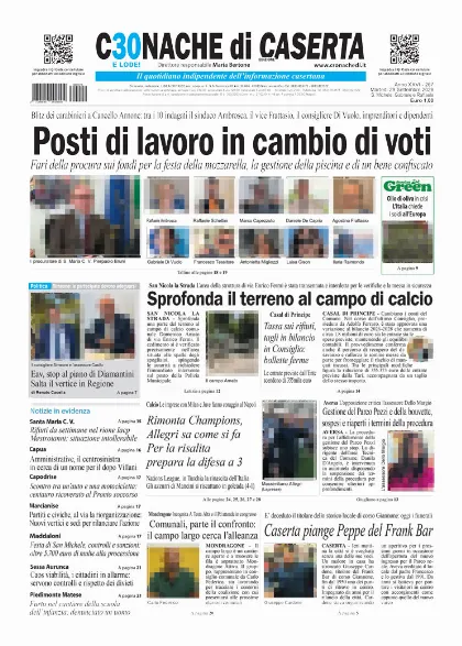 Prima pagina Cronache di Caserta