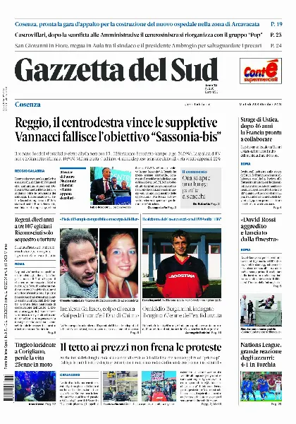 Prima pagina Gazzetta del Sud | Cosenza