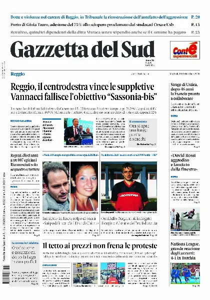 Prima pagina Gazzetta del Sud | Reggio Calabria
