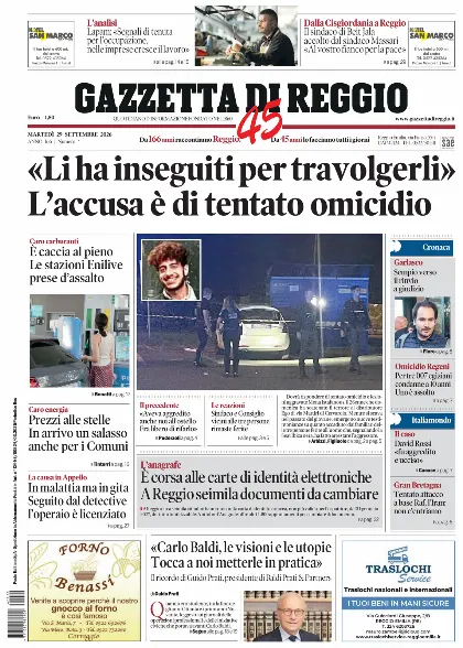 Prima pagina Gazzetta di Reggio