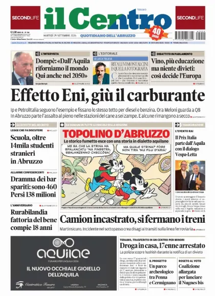 Prima pagina Il Centro | Teramo
