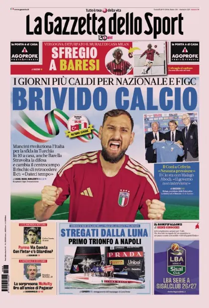 Prima pagina La Gazzetta dello Sport