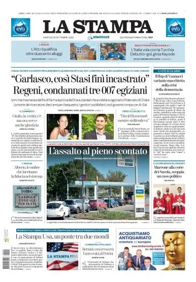 Prima pagina La Stampa | Alessandria