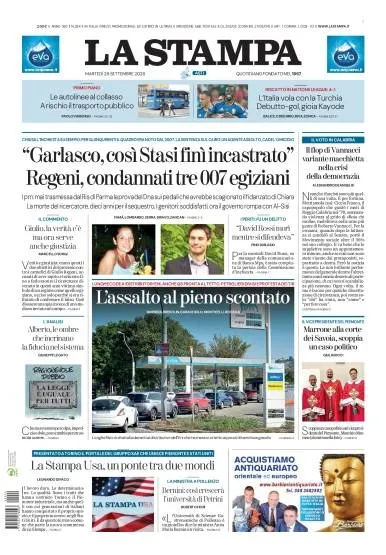 Prima pagina La Stampa | Asti