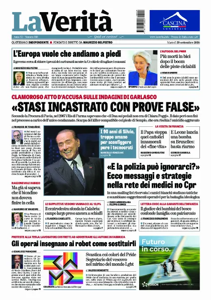 Prima pagina La Verita