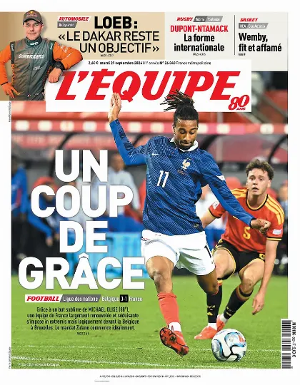 Prima pagina L Equipe