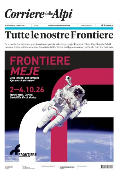 Prima pagina Corriere delle Alpi | Belluno