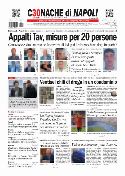Prima pagina Cronache di Napoli